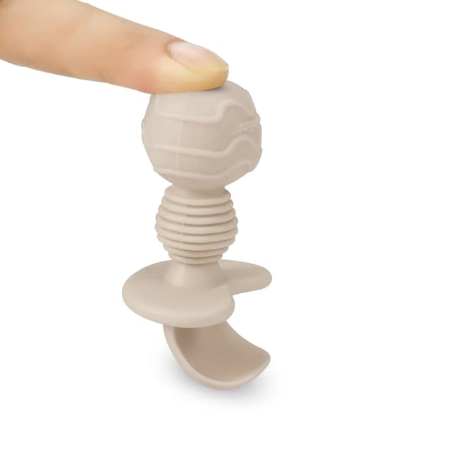 PandaEar 6 Pack Silicone Baby Spoons and Fork Feeding Set- Anti-Choke First Self Feeding Utensils for Baby Led Weaning Ages 3 Months (Tan,Walnut&Grey) preview 4