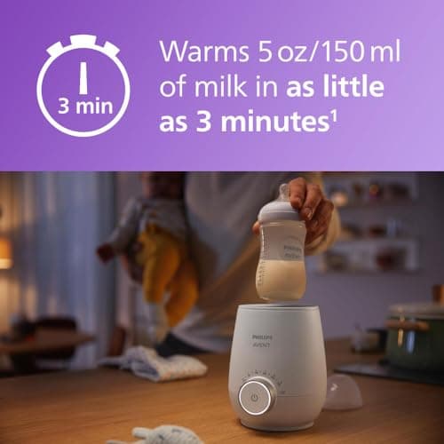 Philips Avent Premium Fast Bottle Warmer, with Smart Temperature Control, Water Bath Technology, Automatic Shut-Off, Model SCF358 preview 9