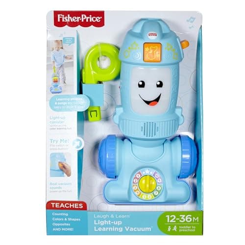 Fisher-Price Toddler Toy Laugh & Learn Light-Up Learning Vacuum Musical Push Along for Pretend Play Infants Ages 1+ Years​ preview 8