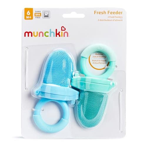 Munchkin Baby Feeder for Fresh Food and Fruit, 2 Pack, Blue/Mint preview 7