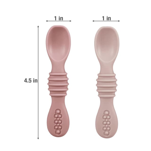 PandaEar 12PCS Silicone Baby Feeding Set | 2 Sectioned Baby Suction Plate, 2 Baby Bibs, 2 Toddler Cup, 4 Baby Spoons & 2 Baby Forks | Baby Led Weaning Supplies preview 7