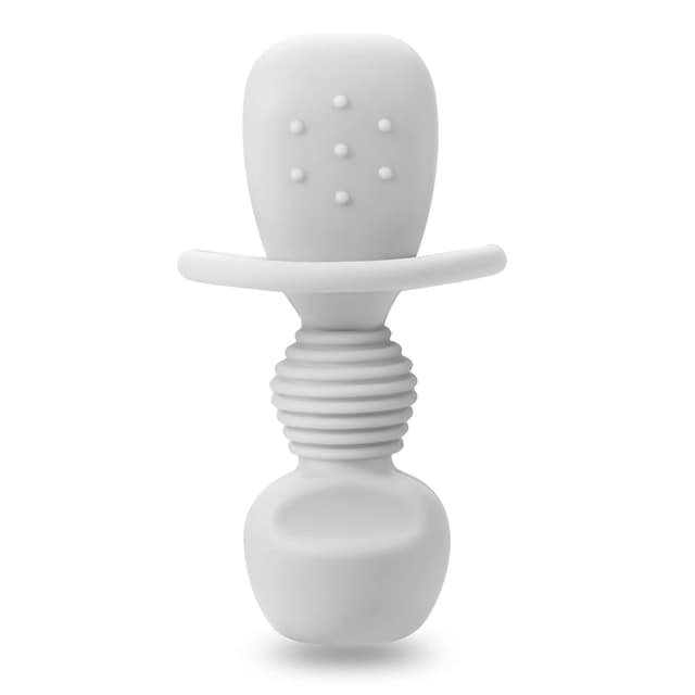 PandaEar 6 Pack Silicone Baby Spoons and Fork Feeding Set- Anti-Choke First Self Feeding Utensils for Baby Led Weaning Ages 3 Months (Tan,Walnut&Grey) preview 6