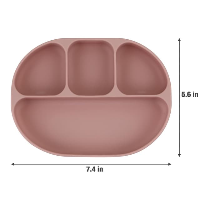 PandaEar 12PCS Silicone Baby Feeding Set | 2 Sectioned Baby Suction Plate, 2 Baby Bibs, 2 Toddler Cup, 4 Baby Spoons & 2 Baby Forks | Baby Led Weaning Supplies preview 3