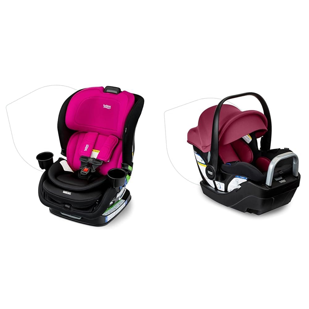 Britax Poplar Convertible Car Seat, 2-in-1 Car Seat with Slim 17-Inch Design & Willow S Infant Car Seat with Alpine Base, ClickTight Technology