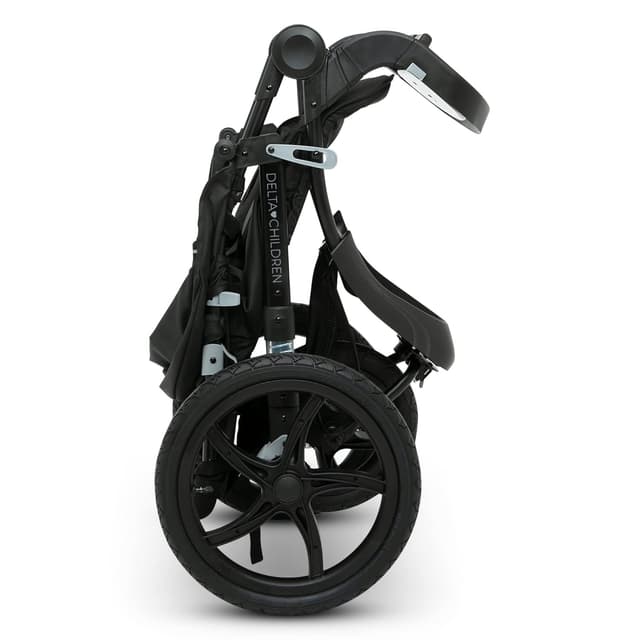 Delta Children Apollo Jogging Stroller - Shock Absorbing Frame with Large Canopy & Recline - Car Seat Compatible, Black preview 6