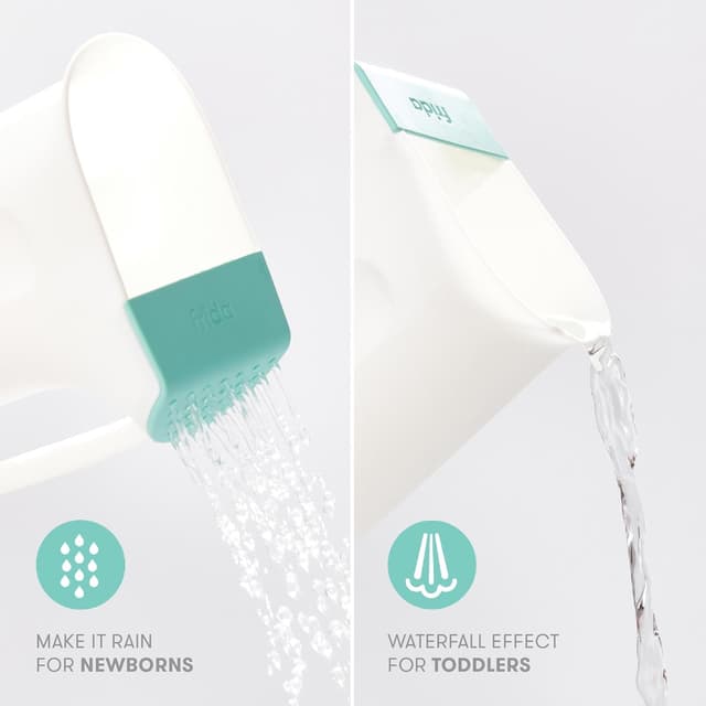 Frida Baby Control The Flow Bath Rinse Cup | Rinser Cup to Wash Hair + Body | Rinser Cup for Bath Time with Easy Grip Handle + Removable Rain Shower preview 4