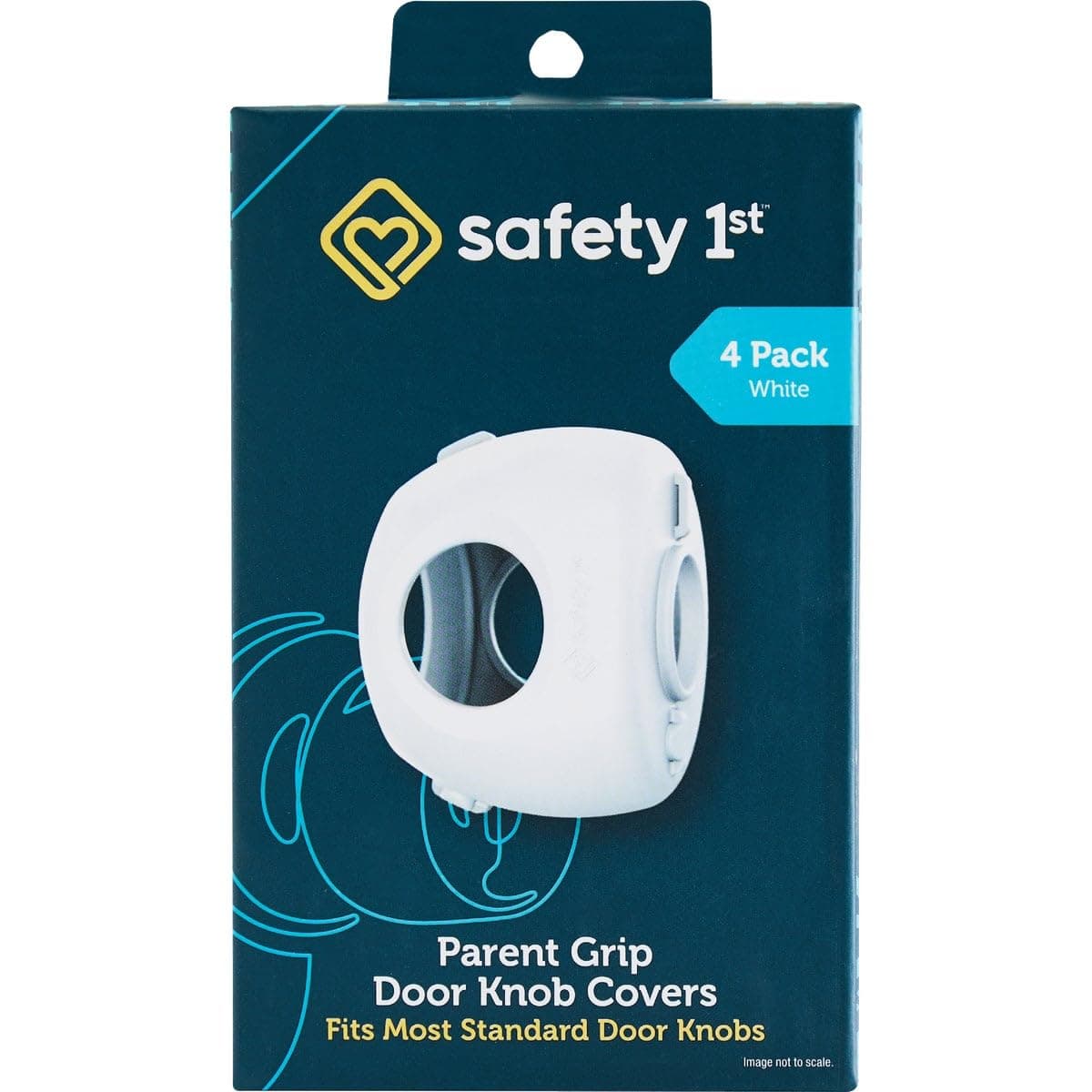 Safety 1st Parent Grip Door Knob Covers, White, One Size,4 Count (Pack of 1) (HS3260600), Packaging may vary