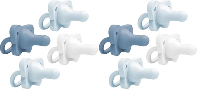 Dr. Brown's HappyPaci 100% Silicone Baby Pacifier, Contoured One-Piece Design, Cool Gray, Green, Ecru, 0-6m, BPA-Free, 3 Pack preview 10