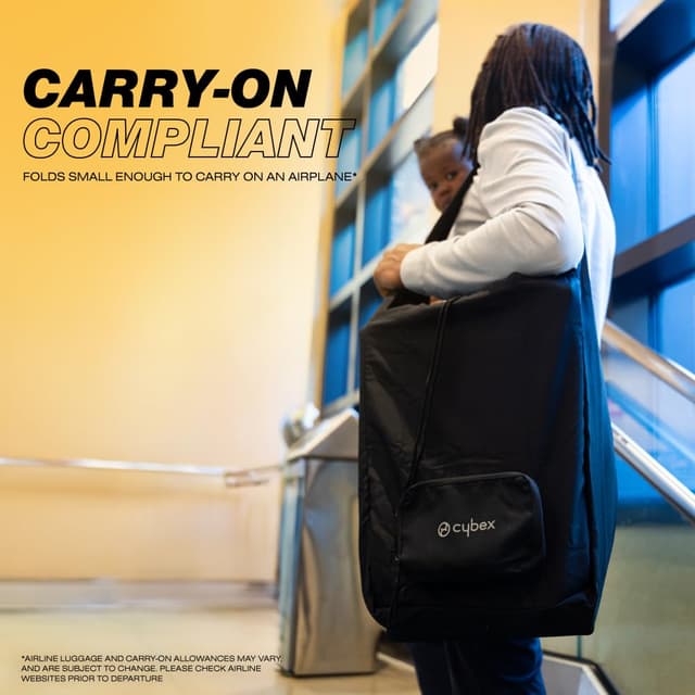 Cybex Libelle 2 Travel Baby Stroller - Lightweight Carry-On Travel Stroller for Airplane with One-Hand Recline, Compatible with CYBEX Car Seats, Magic Black preview 9