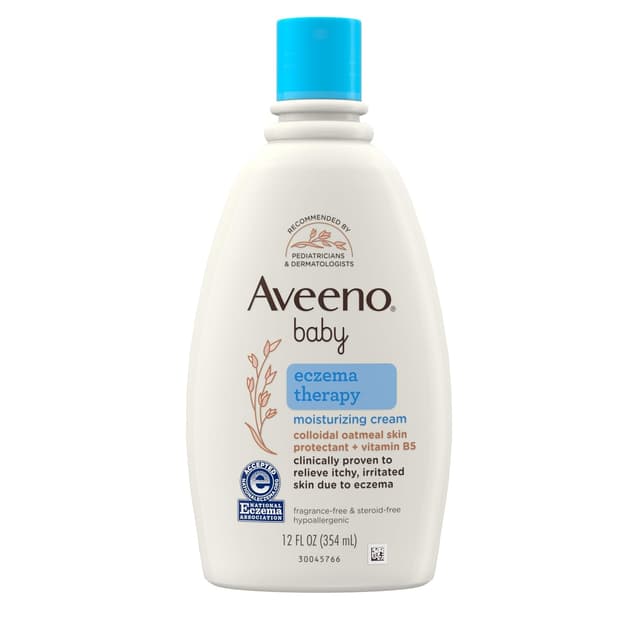 Aveeno Baby Eczema Therapy Moisturizing Cream, Natural Colloidal Oatmeal & Vitamin B5, Moisturizes & Relieves Dry, Itchy, Irritated Skin, Paraben & Steroid & Fragrance Free, 7.3 Oz preview 6