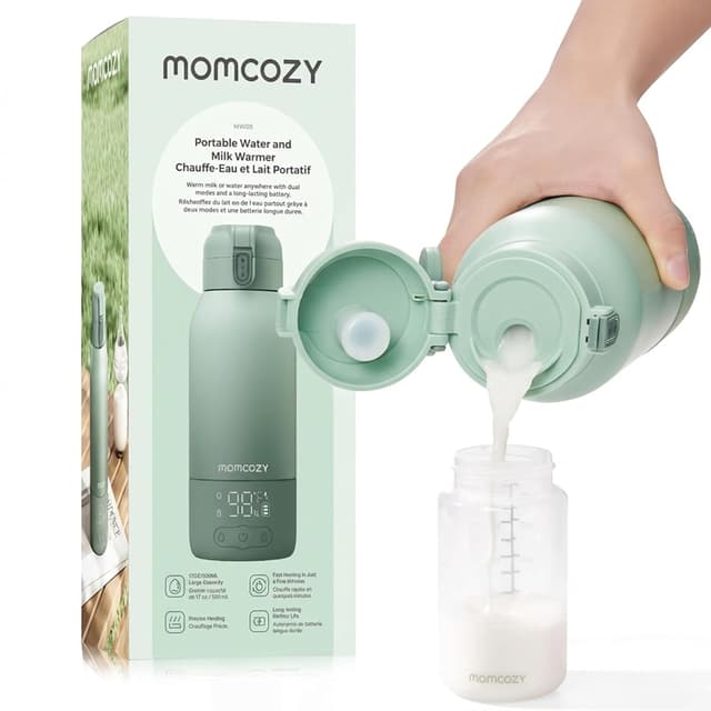 Momcozy Portable Bottle Warmer for Travel – Dual Heating Modes for Breast Milk & Water, Portable Milk Warmer with Fast Heating & Long Battery Life, 17 Ounces Large Capacity, Purple preview 10