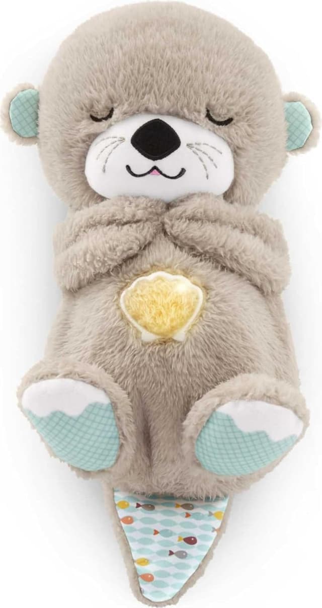 Fisher-Price Baby Toy Soothe 'n Snuggle Otter Portable Plush Sound Machine with Music Lights & Breathing Motion for Newborns 0+ Months preview 1