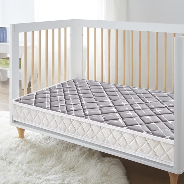 Premium Hypoallergenic Baby Crib Mattress and Toddler Mattress - 52" x 27.6" x 5" - Breathable - Firm Soft - Fits Standard Cribs and Toddler Beds preview 2