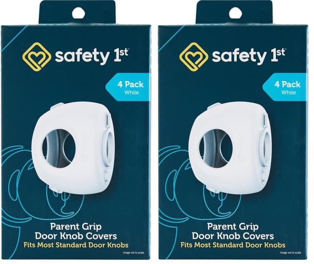 Safety 1st Parent Grip Door Knob Covers, White, One Size,4 Count (Pack of 1) (HS3260600), Packaging may vary preview 6