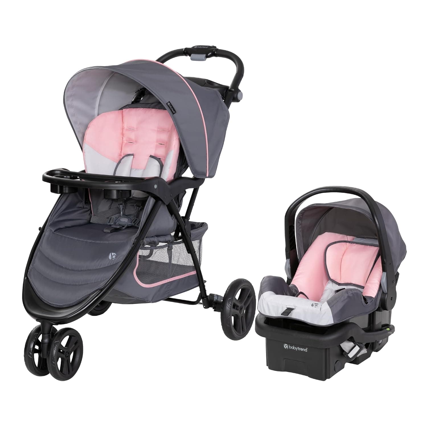 Baby Trend EZ Ride Travel System with EZ-Lift™ Infant Car Seat, Dash Pink