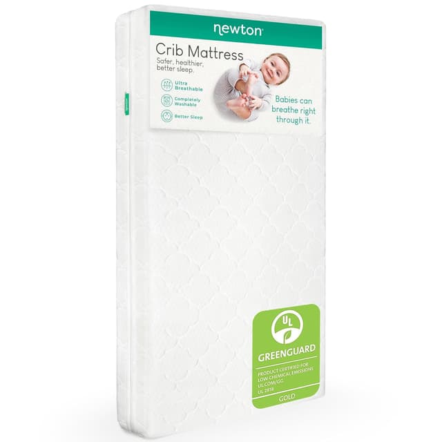 Newton Baby Crib Mattress and Toddler Bed - Ultra-Breathable Proven to Reduce Suffocation Risk, Washable Core & Cover, All-Stages, Infant to Toddler, Deluxe 5.5" Thick - White preview 1