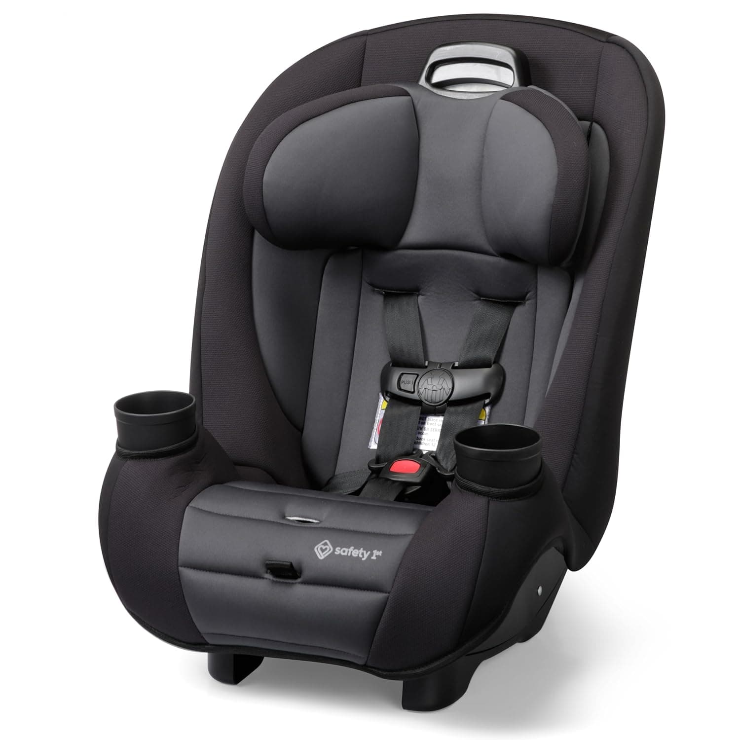 Safety 1st Ellaris 3-in-1 Convertible Car Seat, Slim Fit Design, Rear & Forward-Facing, 5-Position Headrest, 3-Across Fit, Travel-Friendly with Machine-Washable Seat Pad, Smokey Haze