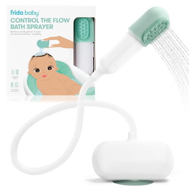 Frida Baby Control The Flow Bath Rinse Cup | Rinser Cup to Wash Hair + Body | Rinser Cup for Bath Time with Easy Grip Handle + Removable Rain Shower preview 7