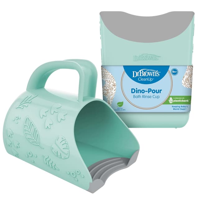 Dr. Brown's CleanUp Dino-Pour Baby Bath Rinse Cup, Tear-Free Rinsing for Babies and Toddlers, BPA Free preview 1