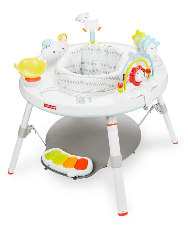 Skip Hop Baby Activity Center: Interactive Play Center with 3-Stage Grow-with-Me Functionality, 4mo+, Silver Lining Cloud preview 1