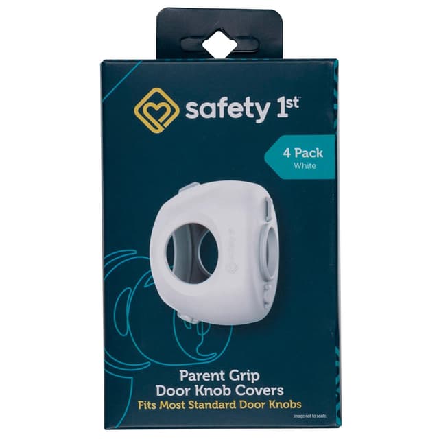 Safety 1st Parent Grip Door Knob Covers, White, One Size,4 Count (Pack of 1) (HS3260600), Packaging may vary preview 2