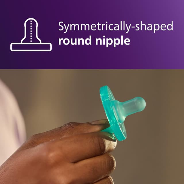 Philips Avent Soothie 0-3 Months Orthodontic Baby Pacifiers, 100% Silicone Pacifiers, One Piece, BPA-Free, Green, 4 Pack, Model SCF190/41 preview 7