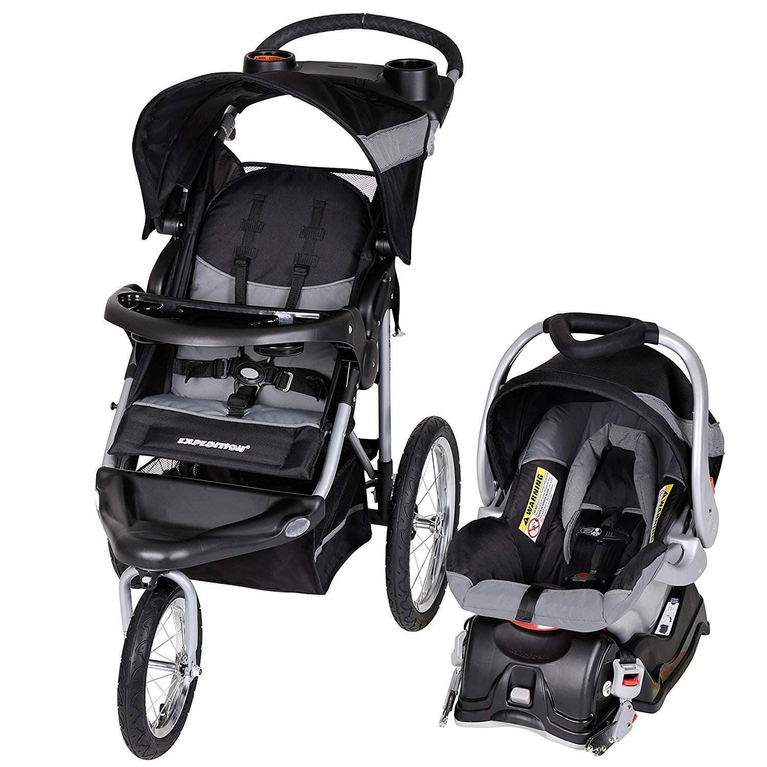 Baby Trend Expedition® Jogger Travel System with EZ Flex-Loc® Infant Car Seat, Millenium White