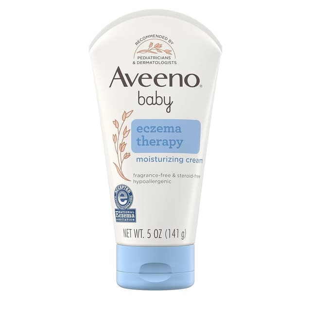 Aveeno Baby Eczema Therapy Moisturizing Cream, Natural Colloidal Oatmeal & Vitamin B5, Moisturizes & Relieves Dry, Itchy, Irritated Skin, Paraben & Steroid & Fragrance Free, 7.3 Oz preview 7