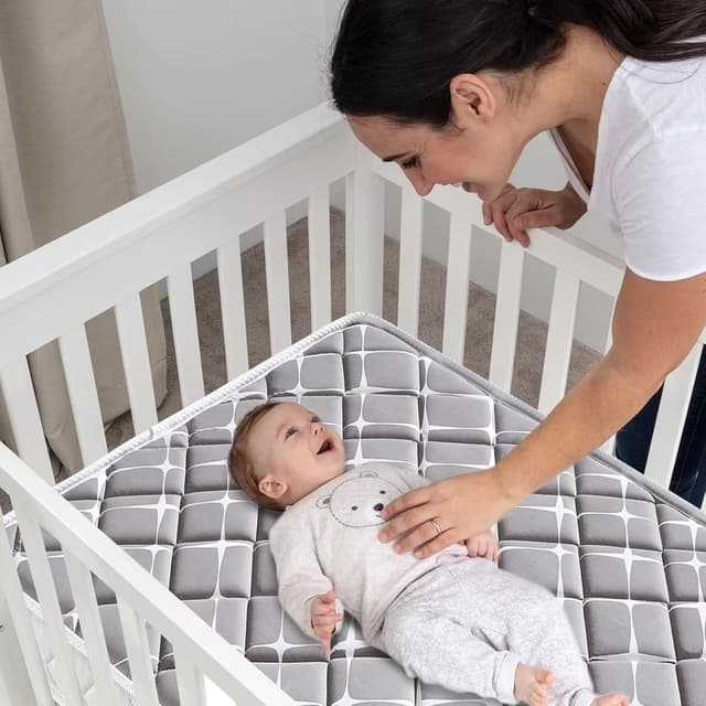 Premium Hypoallergenic Baby Crib Mattress and Toddler Mattress - 52" x 27.6" x 5" - Breathable - Firm Soft - Fits Standard Cribs and Toddler Beds preview 6