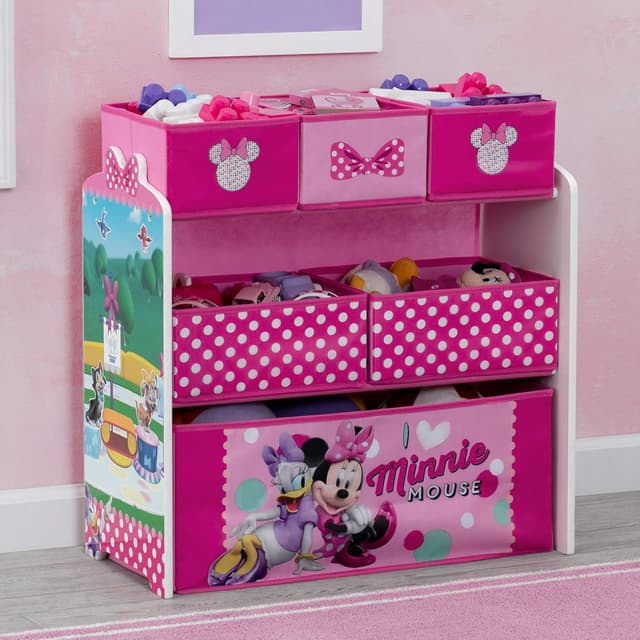 Delta Children Disney Minnie Mouse 6 Bin Design and Store Toy Organizer preview 2