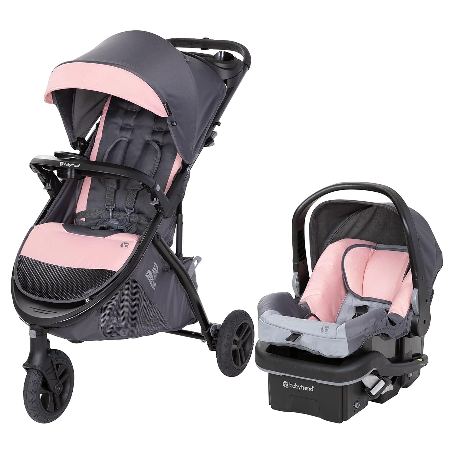 Baby Trend Tango™ 3 All-Terrain Stroller Travel System with EZ-Lift™ Plus Infant Car Seat, Ultra Pink