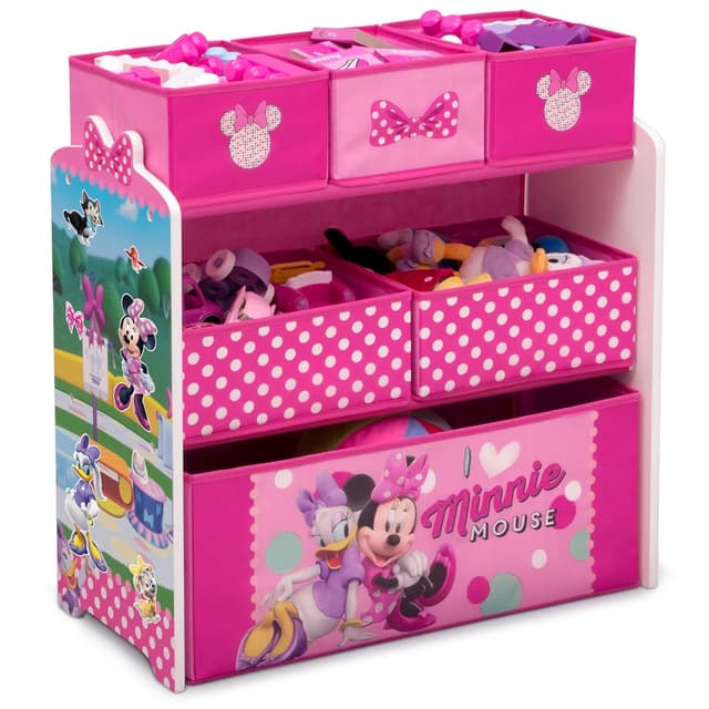 Delta Children Disney Minnie Mouse 6 Bin Design and Store Toy Organizer preview 1
