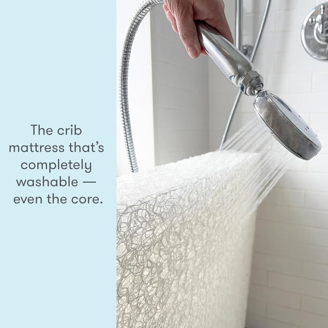 Newton Baby Crib Mattress and Toddler Bed - Ultra-Breathable Proven to Reduce Suffocation Risk, Washable Core & Cover, All-Stages, Infant to Toddler, Deluxe 5.5" Thick - White preview 3