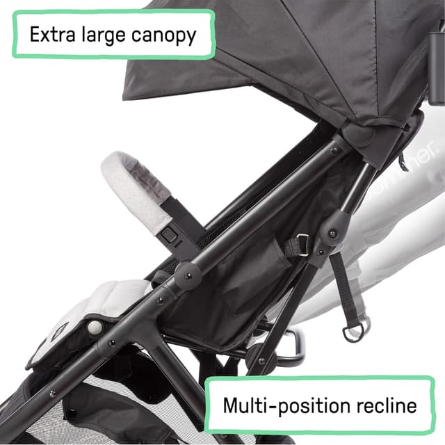 Ingenuity Ingenuity 3Dquickclose CS+ Compact Fold Stroller – Lightweight Stroller with Oversized Canopy, Extra-Large Storage and Compact Fold, Gray preview 6