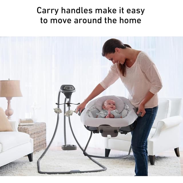 Graco DuetConnect LX Portable Baby Swing and Bouncer, Multi-Direction Baby Bouncer Seat, Multiple Swing Speeds, Redmond preview 6