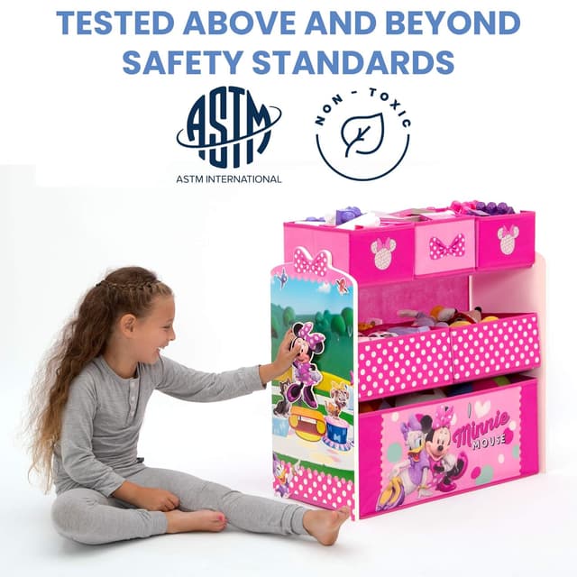 Delta Children Disney Minnie Mouse 6 Bin Design and Store Toy Organizer preview 3