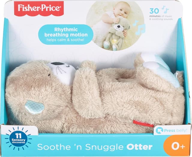 Fisher-Price Baby Toy Soothe 'n Snuggle Otter Portable Plush Sound Machine with Music Lights & Breathing Motion for Newborns 0+ Months preview 6