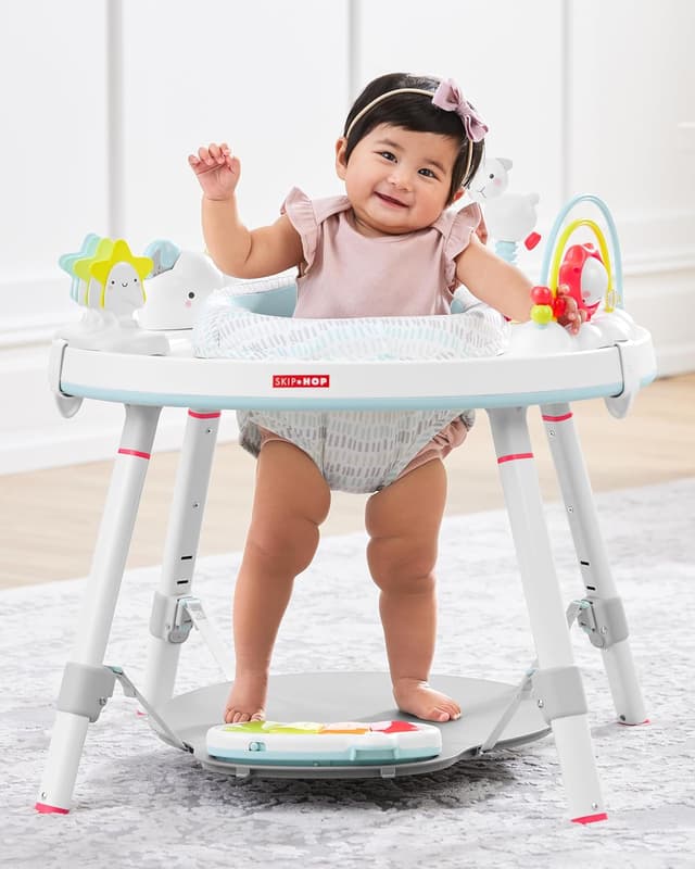 Skip Hop Baby Activity Center: Interactive Play Center with 3-Stage Grow-with-Me Functionality, 4mo+, Silver Lining Cloud preview 2