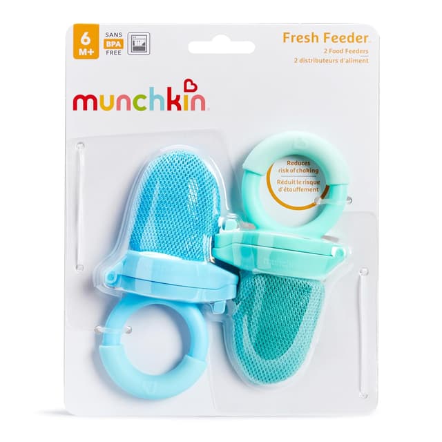 Munchkin Baby Feeder for Fresh Food and Fruit, 2 Pack, Blue/Mint preview 3